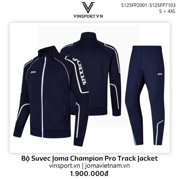 Bộ Nỉ Suvec Joma Champion Pro Track Jacket nhiều màu xanh than