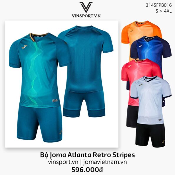 Bộ Quần Áo Bóng Đá Joma Atlanta Retro Stripes 3145FPB016 nhiều màu