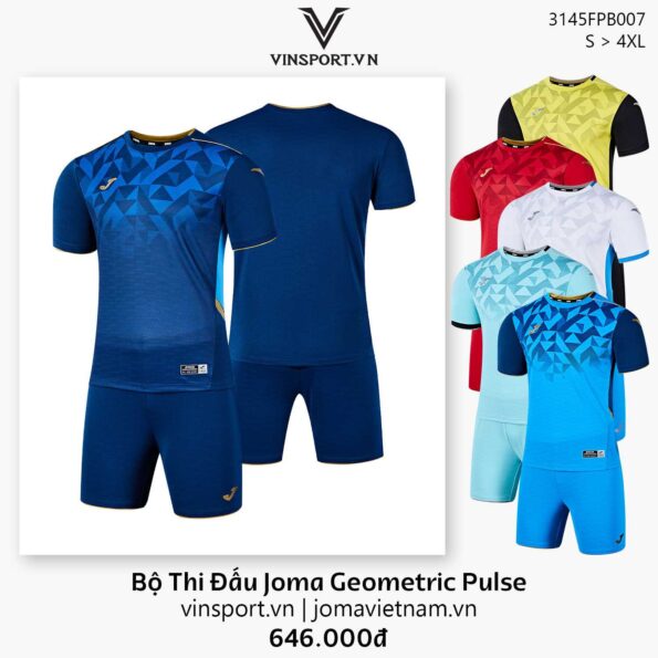 Bộ quần áo bóng đá Joma Geometric Pulse 3145FPB007 chính hãng
