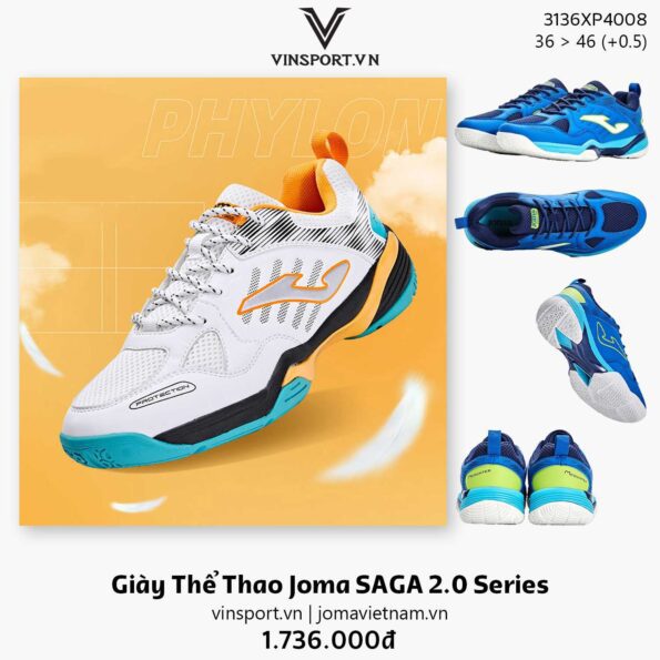 Giày Thể Thao Joma SAGA 2.0 Series 3136XP4008 Nam Nữ Trẻ Em Người Lớn