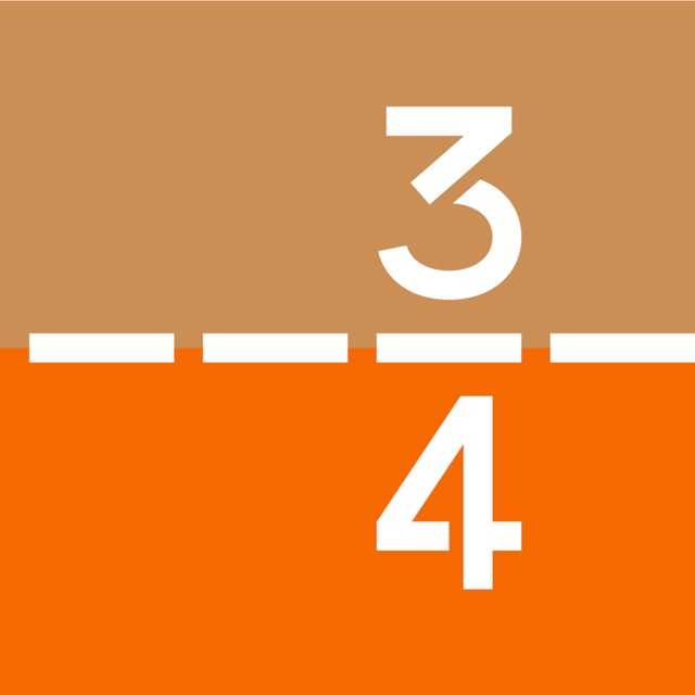 logo shop thời trang hãng 3 phần 4 ba phần tư