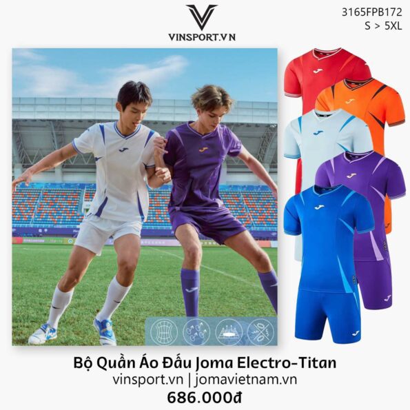 Bộ Quần Áo Bóng Đá Joma Electro-Titan 3165FPB172 nhiều màu
