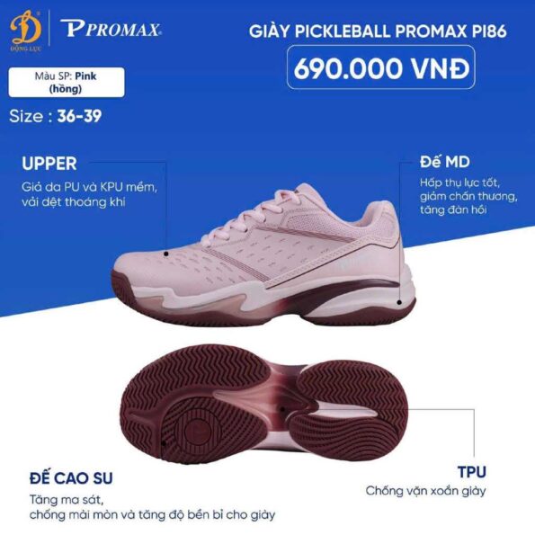 Giày Pickleball Promax PI86 – Bền Bỉ, Êm Ái, Chống Lật Cổ Chân Hiệu Quả (15)