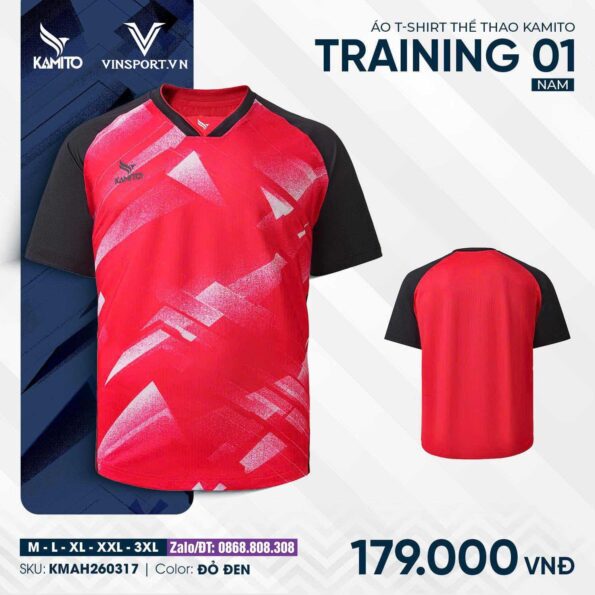 Ao Tshirt The Thao Kamito Training 01 Nam Cao Cap nam nu do 1