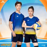 Bộ Đồ Bóng Chuyền Bulbal Lineage Nam Nữ Vải Mè Bul-Air Cao Cấp xanh bích (1)