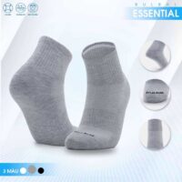 Tất Vớ Bulbal Essential Cổ Ngắn – Cotton Cao Cấp, Khử Mùi nhiều màu trắng xám đen (3)