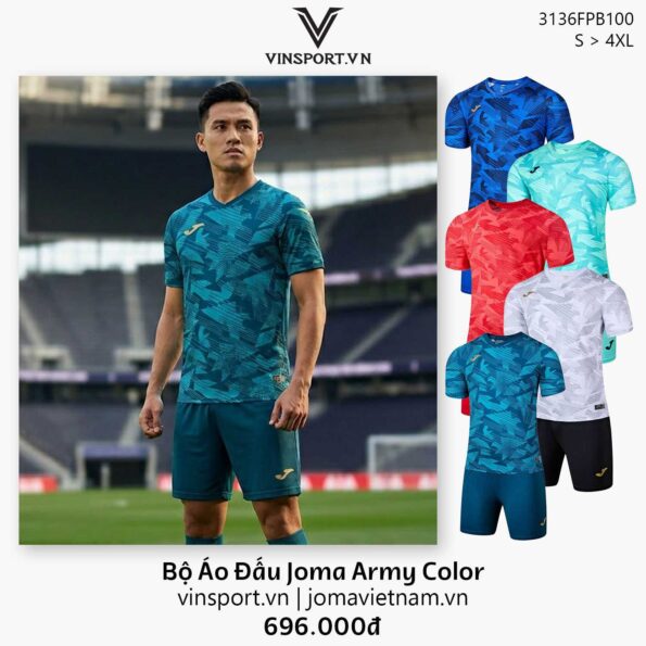 Bộ Áo Đấu Joma Army Color 3136FPB100 nhiều màu