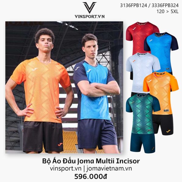 Bộ Áo Đấu Joma Multii Incisor 3136FPB124 3336FPB324 nhiều màu