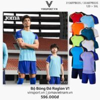 Bộ quần áo bóng đá Joma Raglan V1 3136FPB035 3336FPB335 chính hãng nhiều màu