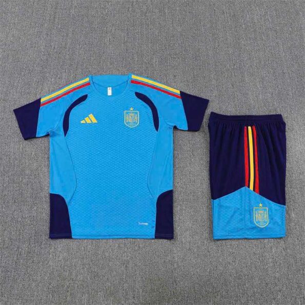 [Player] Bộ quần áo tập Tây Ban Nha wc 2026 xanh da trời Bule logo cao su (3)