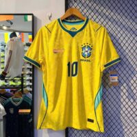 Áo Bóng Đá Player Đội Tuyển Brazil WC 2026 màu vàng bản player in tên số (5)