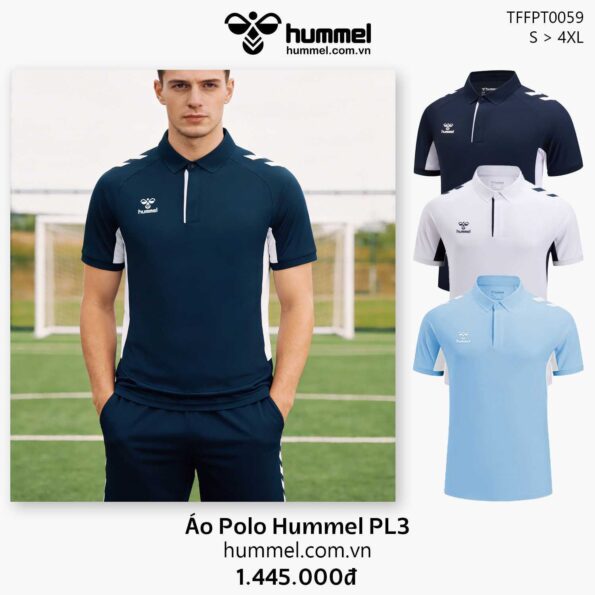 Áo Polo Nam Hummel PL3 TFFPT0059 Kháng Khuẩn Cao Cấp