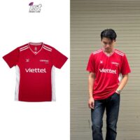 Áo thi đấu CLB Viettel 2021 FBT Thái Lan chính hãng màu đỏ trắng (1)