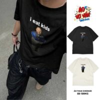 Áo thun I eat kids text hài vớ vẩn 2 màu đen trắng