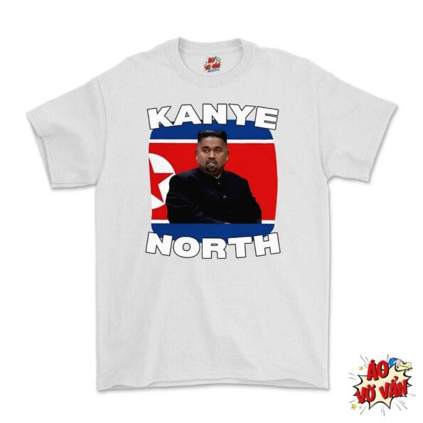 Áo thun Kanye North oversize kim jong un trắng