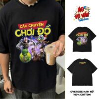 Áo thun câu chuyện chơi đồ áo vớ vẩn màu đen (6)