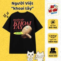 Áo thun người việt khoai tây 2 màu đen trắng