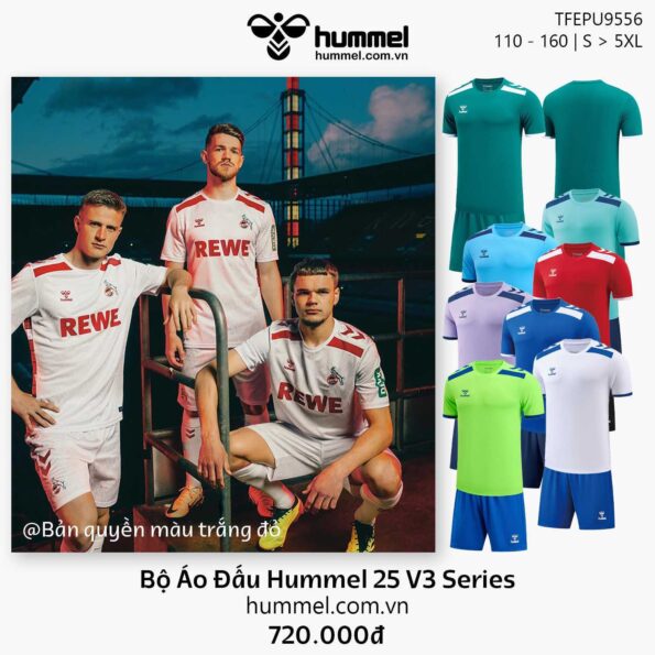 Bộ Áo Đấu Hummel 25 V3 Series TFEPU9556 Trẻ Em & Người Lớn