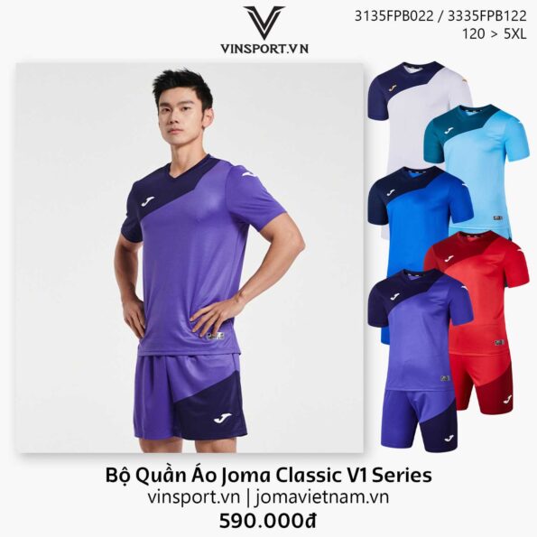 Bộ Quần Áo Đá Bóng Joma Classic V1 Series 3135FPB022 nhiều màu