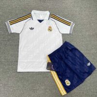 Bộ Quần Áo Polo Real Madrid 2026 Có Cổ Bẻ Màu Trắng Quần Xanh Tím Than (2)