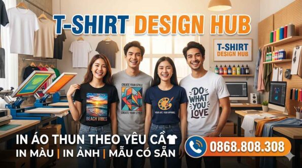 In lẻ áo thun áo đôi theo yêu cầu