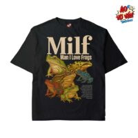 Milf Man I Love Frogs, Áo thun thích chơi ếch hài hước đen (4)