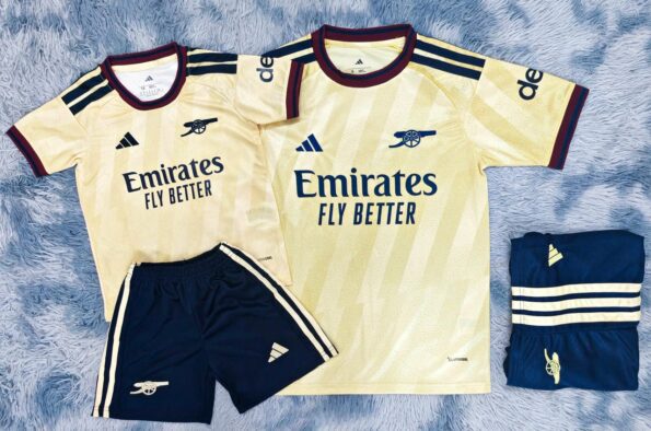 Áo Bóng Đá Arsenal Third 2026 vàng full logo (3)