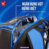 Ba lô túi hộp thể thao helix wika đựng vợt pickleball nhiều màu trắng hồng