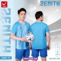 Bộ Quần Áo Bóng Đá Wika Zenith Chính Hãng, Chất vải Wikarotex xanh blue