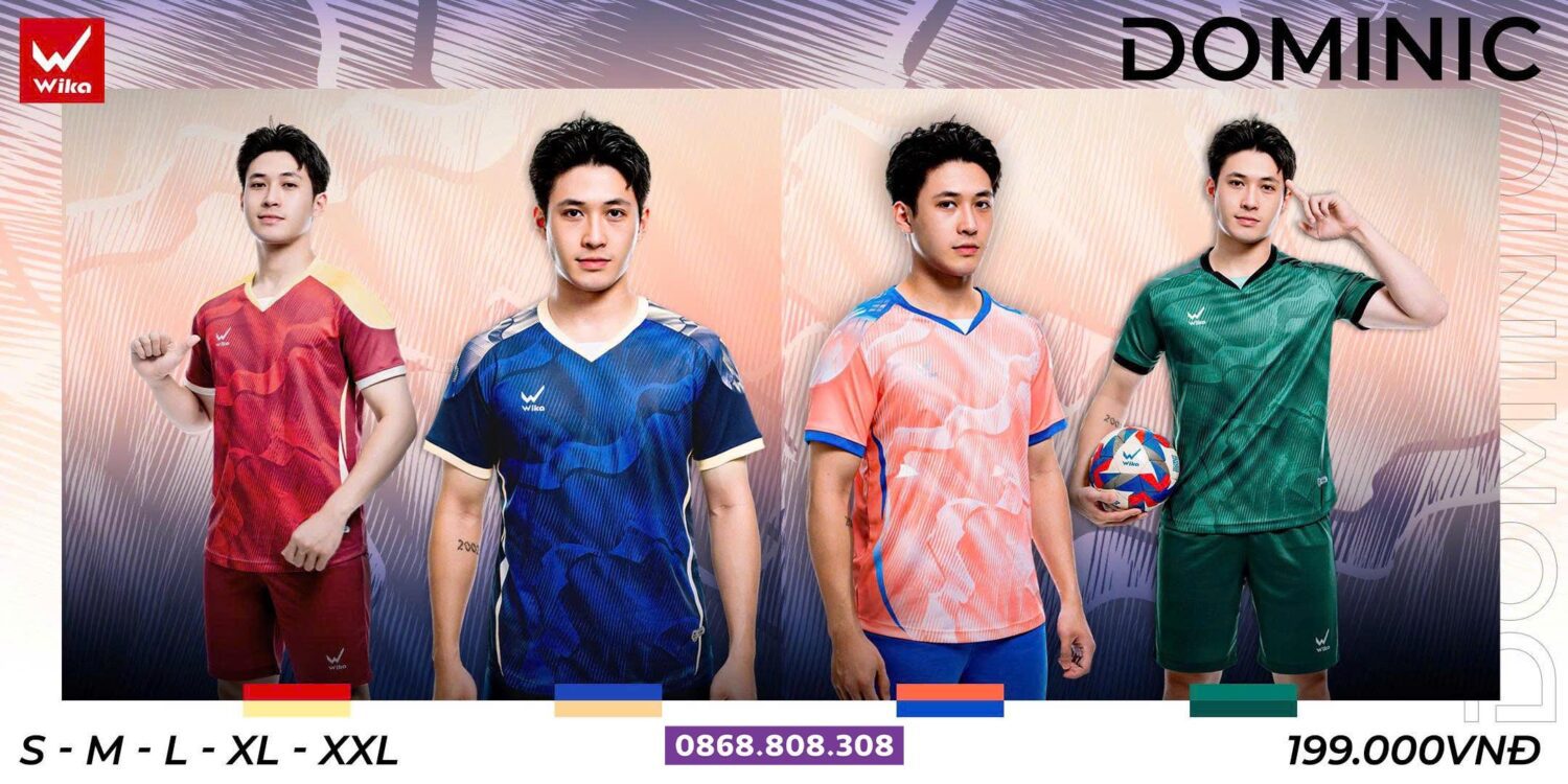 Bộ Thể Thao Đá Bóng Wika Dominic Chính Hãng nhiều màu 2