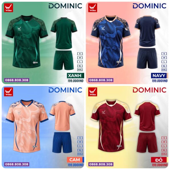 Bộ Thể Thao Đá Bóng Wika Dominic Chính Hãng nhiều màu