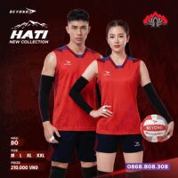Bộ quần áo bóng chuyền Hati Beyono size nam nữ chính hãng màu trắng đen