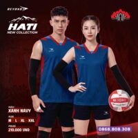 Bộ quần áo bóng chuyền Hati Beyono size nam nữ chính hãng màu trắng đen