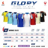 Bộ quần áo bóng đá Glory chính hãng Egan nhiều màu