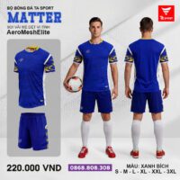 Bộ quần áo bóng đá TA Sport Matter chính hãng vải Aero Mesh Elite vàng be