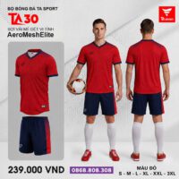 Bộ quần áo bóng đá TA Sport TA30 chính hãng vải Aero Mesh Elite màu vàng be