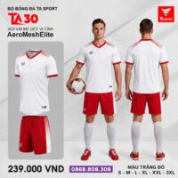 Bộ quần áo bóng đá TA Sport TA30 chính hãng vải Aero Mesh Elite màu vàng be