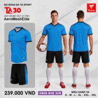 Bộ quần áo bóng đá TA Sport TA30 chính hãng vải Aero Mesh Elite màu vàng be