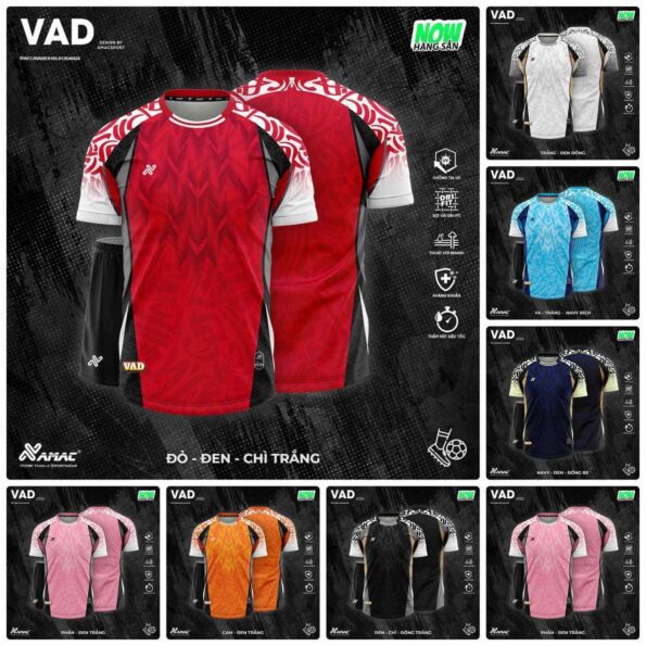 Bộ quần áo bóng đá VAD Amac Lửa cháy chính hãng nhiều màu