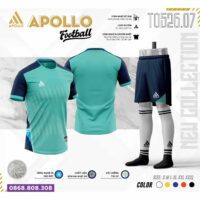 Bộ quần áo bóng đá apollo t0526.07 nhiều màu xanh ngọc