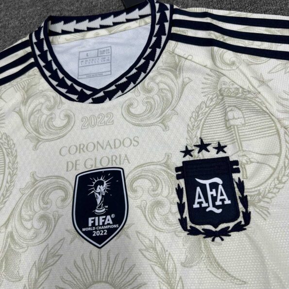 Bộ quần áo bóng đá argentina third trắng sân thứ 3 wc world cup 2026 quần đen (6)