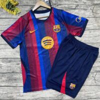 Bộ quần áo bóng đá barca FC Barcelona mùa giải 2026-2027 sân nhà đỏ xanh full logo (5)