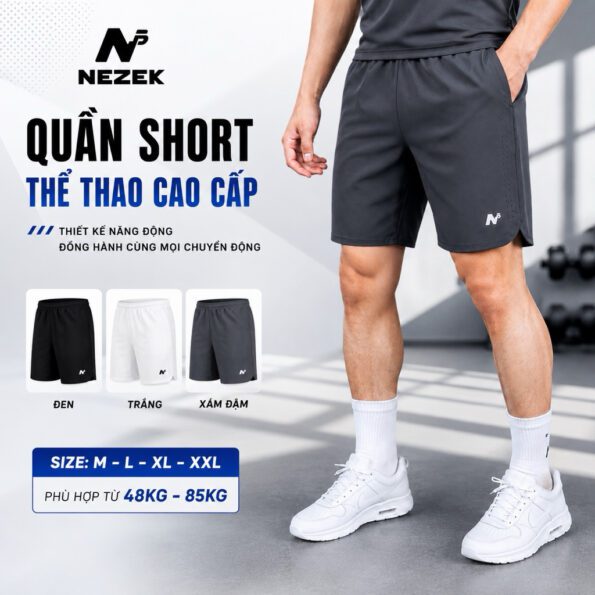 Quần Thể Thao Nam, Quần Chạy Bộ Có Túi Khóa Kéo, Màu Sắc Đa Dạng - Thoáng Khí, Nhanh Khô Nezek (1)