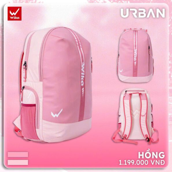 Balo Pickleball Wika Urban Chính Hãng màu hồng