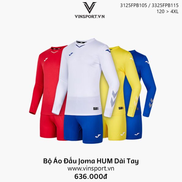 Bộ Áo Đấu Joma HUM Dài Tay 3125FPB105 nhiều màu