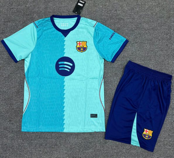 Bộ Quần Áo Bóng Đá Barca xanh biển sân khách 2 nửa 2026 mới (3)