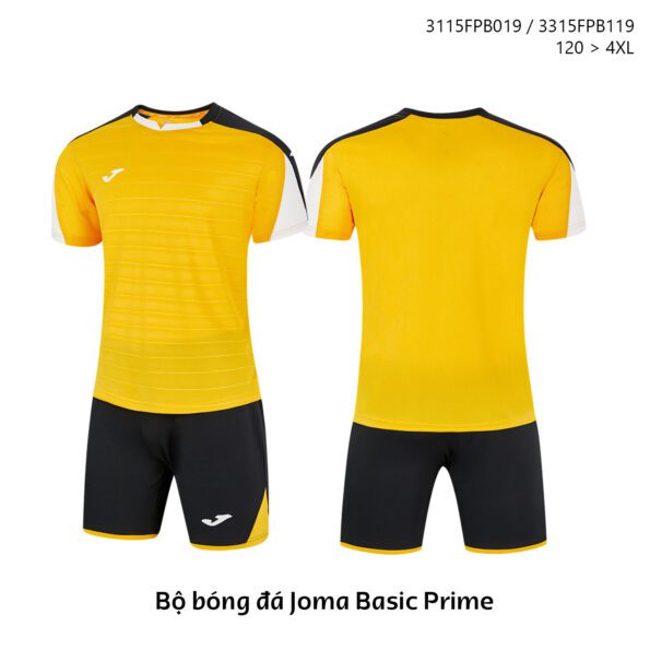 Bộ bóng đá Joma Basic Prime 3115FPB019 chính hãng màu vàng đen