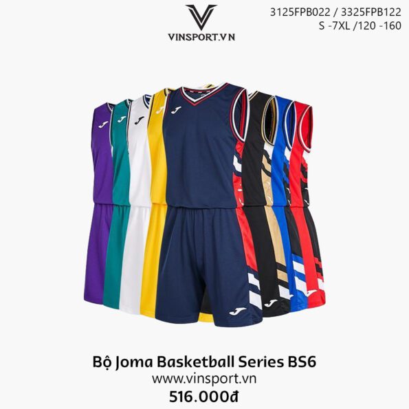 Bộ đấu joma Basketball Series BS6 3125FPB022 nhiều màu