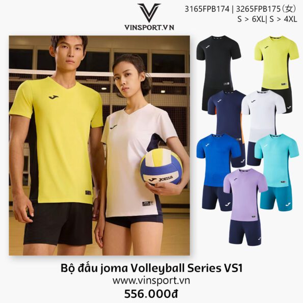 Bộ đấu joma Volleyball Series VS1 3165FPB174 nam nữ nhiều màu