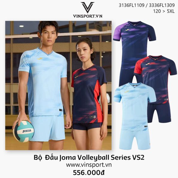 Bộ đấu joma Volleyball Series VS2 3165FPB177 nam nữ nhiều màu